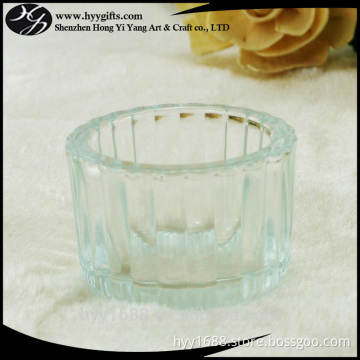 40ml clear vertical stripes glass tea light candle holder